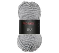 Frida's Wollhaus Pro Lana 50 g Star Stricken Häkeln Wolle Garn weich pflegeleicht 39 Farben (95 | Grau)