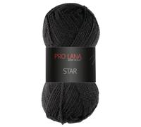 Frida's Wollhaus Pro Lana 50 g Star Stricken Häkeln Wolle Garn weich pflegeleicht 39 Farben (99 | Schwarz)