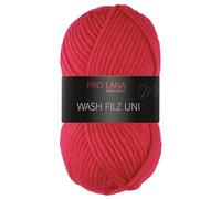 Frida's Wollhaus Pro Lana 50 g Wash Filz uni Filzwolle Stricken Häkeln Garn flauschig 26 Farben (130 | Rot)