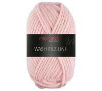 Frida's Wollhaus Pro Lana 50 g Wash Filz uni Filzwolle Stricken Häkeln Garn flauschig 26 Farben (135 | Rosa)