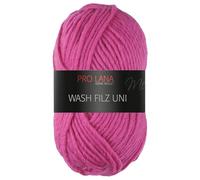Frida's Wollhaus Pro Lana 50 g Wash Filz uni Filzwolle Stricken Häkeln Garn flauschig 26 Farben (141 | Fuchsia)