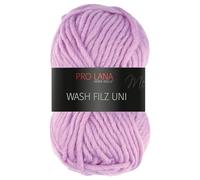 Frida's Wollhaus Pro Lana 50 g Wash Filz uni Filzwolle Stricken Häkeln Garn flauschig 26 Farben (143 | Flieder)