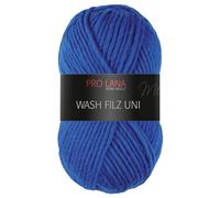 Frida's Wollhaus Pro Lana 50 g Wash Filz uni Filzwolle Stricken Häkeln Garn flauschig 26 Farben (151 | Royalblau)