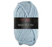 Frida's Wollhaus Pro Lana 50 g Wash Filz uni Filzwolle Stricken Häkeln Garn flauschig 26 Farben (156 | Hellblau)