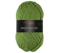Frida's Wollhaus Pro Lana 50 g Wash Filz uni Filzwolle Stricken Häkeln Garn flauschig 26 Farben (170 | Moos)