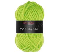 Frida's Wollhaus Pro Lana 50 g Wash Filz uni Filzwolle Stricken Häkeln Garn flauschig 26 Farben (174 | Lemongrün)