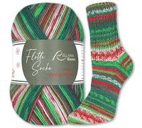 Frida's Wollhaus Rellana 100 g Flotte Socke Christmas Edition 2025 4-fädig Sockenwolle Stricken Garn Wolle