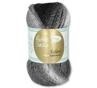 Frida's Wollhaus Rellana 100 g Flotte Socke Kolibri 4-fädig Sockenwolle 14 Farben (6201 | grau | schwarz)