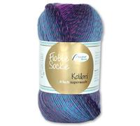 Frida's Wollhaus Rellana 100 g Flotte Socke Kolibri 4-fädig Sockenwolle 14 Farben (6211 | blau | türkis | flieder)