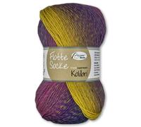 Frida's Wollhaus Rellana 100 g Flotte Socke Kolibri 4-fädig Sockenwolle 14 Farben (6218 | gelb | pink | türkis | lila)