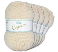 Frida's Wollhaus Rellana 5x50 g Caprice Wolle PREMIUM | in 22 Farben zur Auswahl | 100% Polyacryl (116 | Natur)