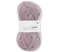 Frida's Wollhaus Rico Design 100 g superba tweed 4-fädig Sockengarn Wolle Garn Stricken Häkeln 8 Farben (003 | Fieder)
