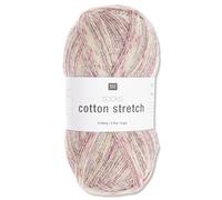 Frida's Wollhaus Rico Design 100g Socks Cotton Stretch 4-fädig Sockenwolle Strumpfgarn Stricken (003 | Mauve)