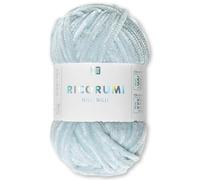 Frida's Wollhaus Rico Design 25 g Ricogurumi Nilli Nilli Chenillegarn Wolle Amigurumi weich samtig Stricken Häkeln 30 Farben (014 | Hellblau)