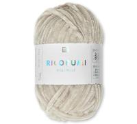 Frida's Wollhaus Rico Design 25 g Ricogurumi Nilli Nilli Chenillegarn Wolle Amigurumi weich samtig Stricken Häkeln 30 Farben (021 | Natur)