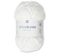 Frida's Wollhaus Rico Design 25 g Ricogurumi Nilli Nilli Chenillegarn Wolle Amigurumi weich samtig Stricken Häkeln 30 Farben (001 | Weiß)
