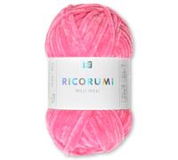 Frida's Wollhaus Rico Design 25 g Ricogurumi Nilli Nilli Chenillegarn Wolle Amigurumi weich samtig Stricken Häkeln 30 Farben (028 | Neon Pink)