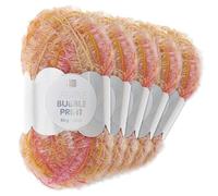 Frida's Wollhaus Rico Design 5 x 50 g Creative Bubble Schwammgarn Wolle Stricken Häkeln 57 Farben (006 | Print Rübchen)