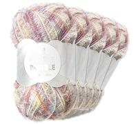 Frida's Wollhaus Rico Design 5 x 50 g Creative Bubble Schwammgarn Wolle Stricken Häkeln 57 Farben (002 | Print Pastell Mix)