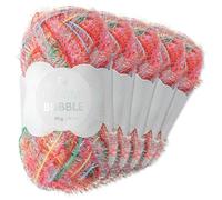 Frida's Wollhaus Rico Design 5 x 50 g Creative Bubble Schwammgarn Wolle Stricken Häkeln 57 Farben (003 | Print Multicolor)