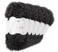 Frida's Wollhaus Rico Design 5 x 50 g Creative Bubble Schwammgarn Wolle Stricken Häkeln 57 Farben (012 | Schwarz)