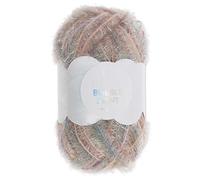 Frida's Wollhaus Rico Design 50 g Creative Bubble Schwammgarn Wolle Stricken Häkeln 57 Farben (001 | Print Rosa-Patina)