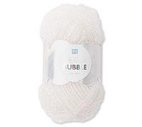 Frida's Wollhaus Rico Design 50 g Creative Bubble Schwammgarn Wolle Stricken Häkeln 57 Farben (001 | Weiß)