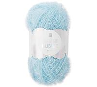 Frida's Wollhaus Rico Design 50 g Creative Bubble Schwammgarn Wolle Stricken Häkeln 57 Farben (007 | Hellblau)