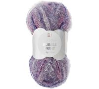 Frida's Wollhaus Rico Design 50 g Creative Bubble Schwammgarn Wolle Stricken Häkeln 57 Farben (007 | Print Aubergine)