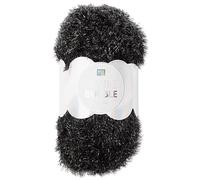 Frida's Wollhaus Rico Design 50 g Creative Bubble Schwammgarn Wolle Stricken Häkeln 57 Farben (012 | Schwarz)