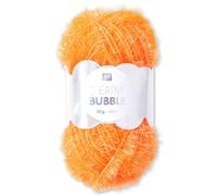 Frida's Wollhaus Rico Design 50 g Creative Bubble Schwammgarn Wolle Stricken Häkeln 57 Farben (048 | Neon Apricot)