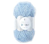 Frida's Wollhaus Rico Design 50 g Creative Bubble Schwammgarn Wolle Stricken Häkeln 57 Farben (050 | Taubenblau)