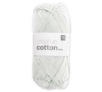 Frida's Wollhaus Rico Design 50 g Creative Cotton Aran Wolle Stricken Häkeln 63 Farben (31 | Smoky blue)