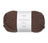 Frida's Wollhaus Sandnes 50 g Alpakka Ull Alpaka Wolle Garn Stricken Wintergarn wärmend 37 Farben (3571 | Brown)