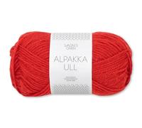 Frida's Wollhaus Sandnes 50 g Alpakka Ull Alpaka Wolle Garn Stricken Wintergarn wärmend 37 Farben (4018 | Scarlet Red)