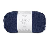 Frida's Wollhaus Sandnes 50 g Alpakka Ull Alpaka Wolle Garn Stricken Wintergarn wärmend 37 Farben (5575 | Navy)