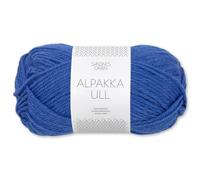 Frida's Wollhaus Sandnes 50 g Alpakka Ull Alpaka Wolle Garn Stricken Wintergarn wärmend 37 Farben (5845 | Dazzling Blue)