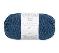Frida's Wollhaus Sandnes 50 g Alpakka Ull Alpaka Wolle Garn Stricken Wintergarn wärmend 37 Farben (6364 | Dark Blue)