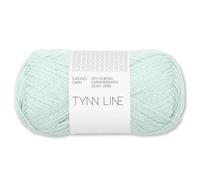 Frida's Wollhaus Sandnes 50 g Tynn Line Sommergarn Stricken Häkeln Garn Wolle weich 32 Farben (7911 | Mint Green)