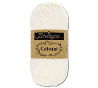 Frida's Wollhaus Scheepjes 10 g Catona 100% Baumwolle Stricken Häkeln Amigurumi Wolle 113 Farben (105 | Bridal White)
