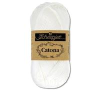 Frida's Wollhaus Scheepjes 10 g Catona 100% Baumwolle Stricken Häkeln Amigurumi Wolle 113 Farben (106 | Snow White)