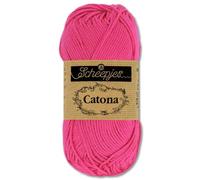 Frida's Wollhaus Scheepjes 10 g Catona 100% Baumwolle Stricken Häkeln Amigurumi Wolle 113 Farben (114 | Shocking Pink)