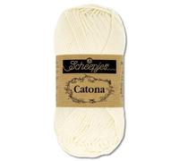 Frida's Wollhaus Scheepjes 10 g Catona 100% Baumwolle Stricken Häkeln Amigurumi Wolle 113 Farben (130 | Old Lace)