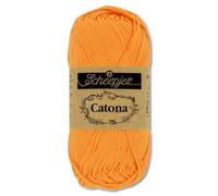 Frida's Wollhaus Scheepjes 10 g Catona 100% Baumwolle Stricken Häkeln Amigurumi Wolle 113 Farben (411 | Sweet Orange)