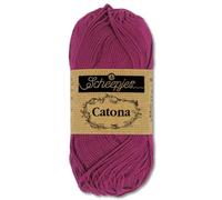 Frida's Wollhaus Scheepjes 50 g Catona 100% Baumwolle Stricken Häkeln Amigurumi 109 Farben (128 | Tyrian Purple)