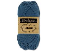 Frida's Wollhaus Scheepjes 50 g Catona 100% Baumwolle Stricken Häkeln Amigurumi 109 Farben (164 | Light Navy)