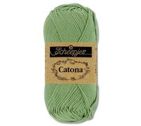 Frida's Wollhaus Scheepjes 50 g Catona 100% Baumwolle Stricken Häkeln Amigurumi 109 Farben (212 | Sage Green)