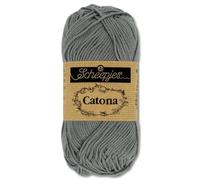 Frida's Wollhaus Scheepjes 50 g Catona 100% Baumwolle Stricken Häkeln Amigurumi 109 Farben (242 | Metal Grey)