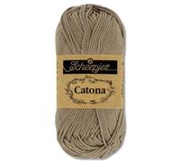 Frida's Wollhaus Scheepjes 50 g Catona 100% Baumwolle Stricken Häkeln Amigurumi 109 Farben (254 | Moon Rock)