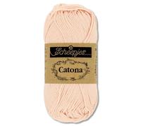 Frida's Wollhaus Scheepjes 50 g Catona 100% Baumwolle Stricken Häkeln Amigurumi 109 Farben (263 | Petal Peach)